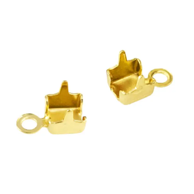 Ακροδέκτης για Αλυσίδες με Στρας 2.5mm SS8.5 - Gold Plated - 24τεμ