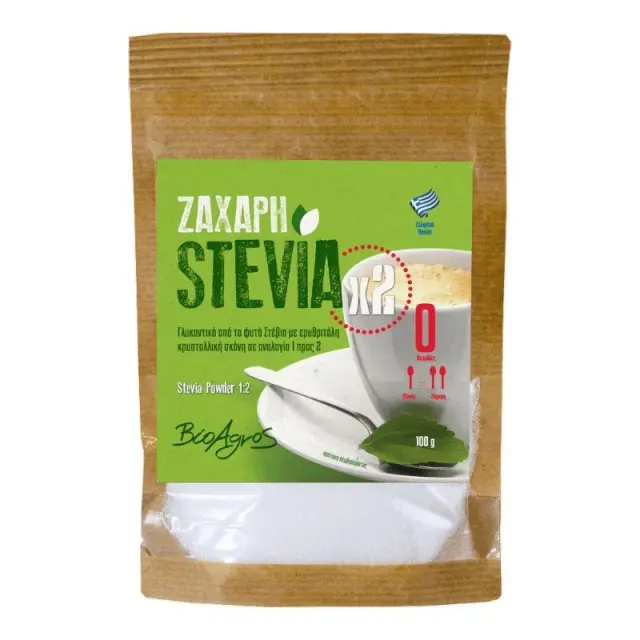 BIOAGROS Στέβια με Ερυθριτόλη 1:2 , 100gr