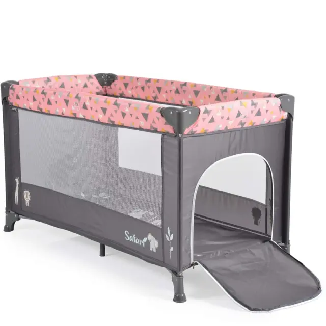 Παρκοκρέβατο 1 Επιπέδου Safari Moni Pink 3800146248635 3