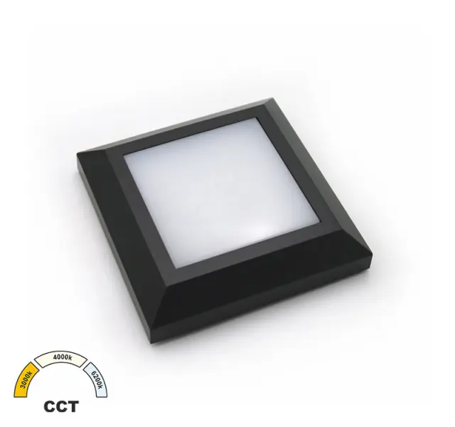LED ΦΩΤΙΣΤΙΚΟ PC ΕΠΙΤΟIXO ΤΕΤΡΑΓΩΝ0 D125mm 4W CCT IP65 ΓΡΑΦΙΤΗΣ