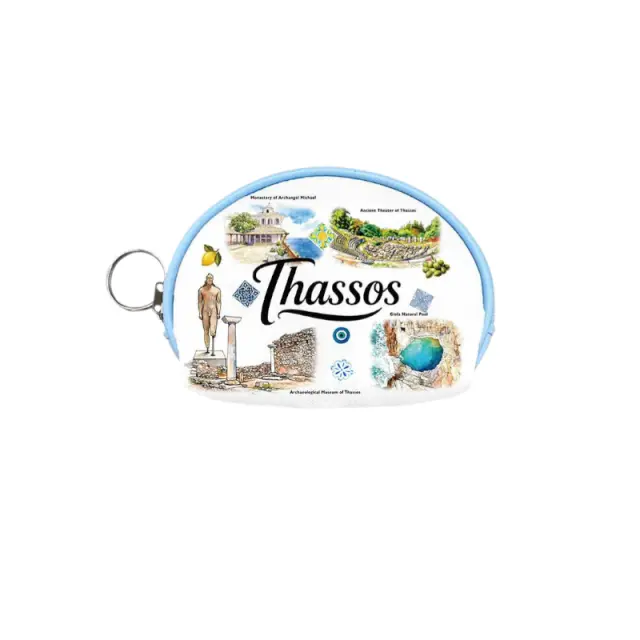 Πορτοφόλι Souvenir μπρελόκ mini - Σετ 10pcs - PVC - Thassos - 10*8*3cm - 871772