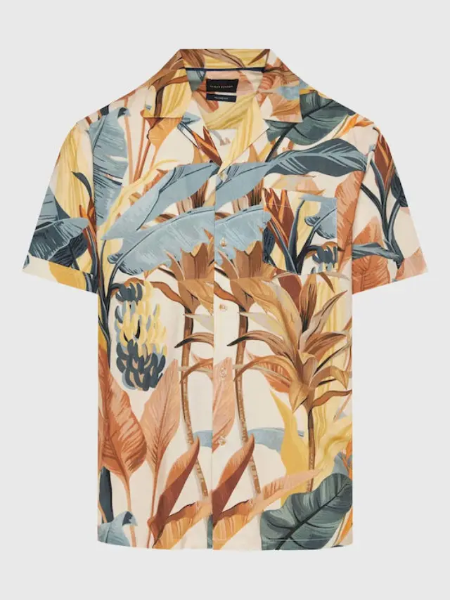 Funky Buddha Shirt Coral Pink FBM009-030-05 - XL