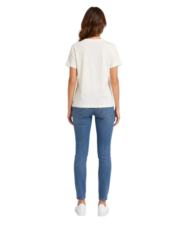 Pepe Jeans - Γυναικείο T-Shirt Mia C Neck Regular Fit PM5000167-800 Λευκό - XS 3