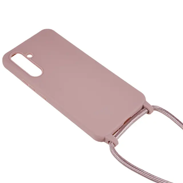 Slim Θήκη με Κορδόνι για τον Λαιμό για Samsung Galaxy A25- Sand Pink OEM 2