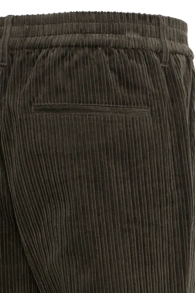Casual Friday Ανδρικό MARC 2.0 0232 Chinos Κοτλέ Παντελόνι με Πιέτα – Khaki - 32W 32L 3