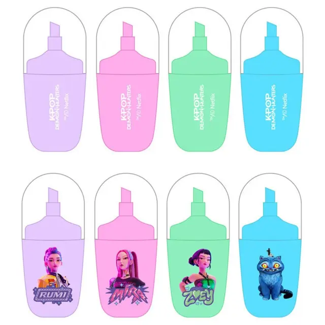 Σετ υπογραμμιστές 4 τμχ Kpop Demon Hunters Stationery highlighter set 3