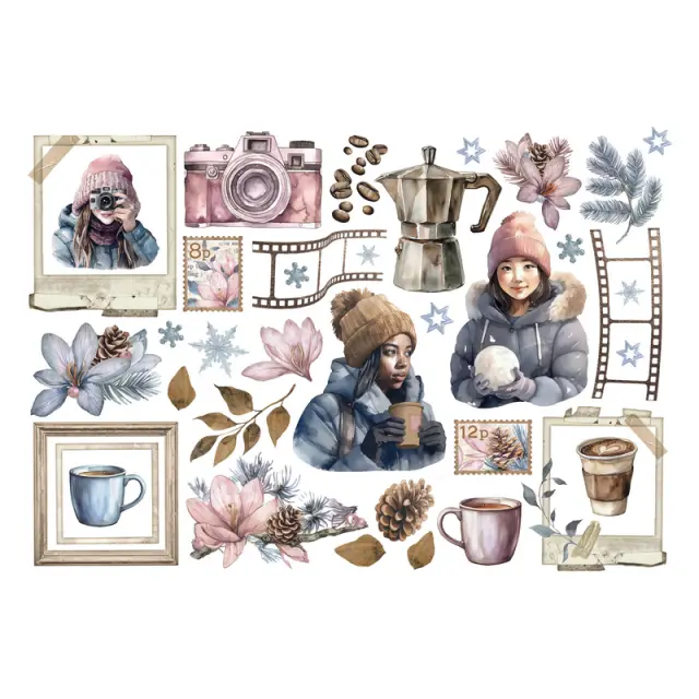 Αυτοκόλλητα Die Cuts-Ephemera Stamperia, Create Happiness, Dewdrops 2