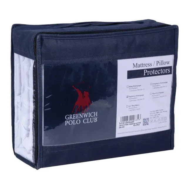 Επίστρωμα Ημίδιπλο 120Χ200+35 Καπιτονέ Essential Greenwich Polo Club 2340 Λευκό 2