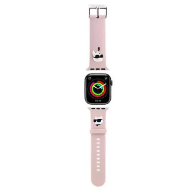Karl Lagerfeld Karl and Choupette Head NFT Watch Strap for Apple Watch 42/44/45/46/49 Pink