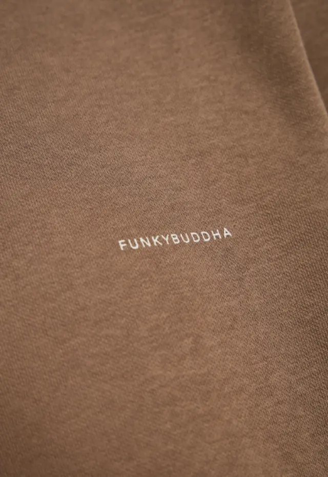 FunkyBuddha ανδρική μονόχρωμη φούτερ μπλούζα FBM014-003-06-4 2