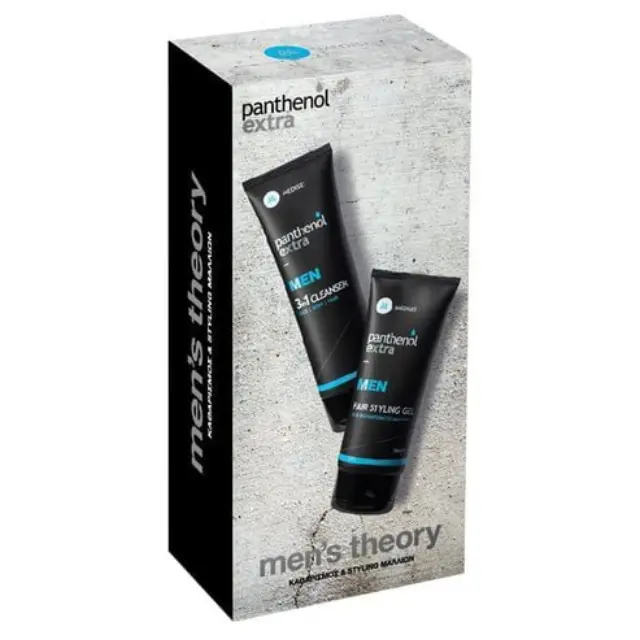 Medisei Extra Men s Theory Σετ Περιποίησης - Men 3in1 Cleanser 200ml & Men Hair Styling Gel 50ml