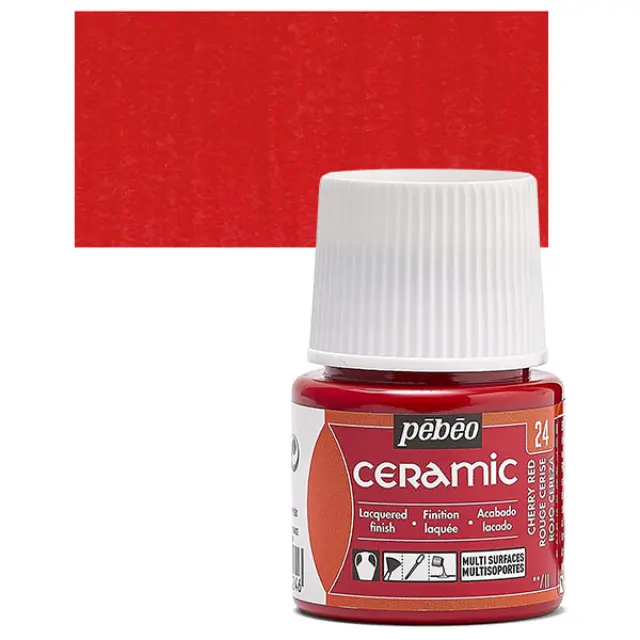 Pebeo Ceramic Καλυπτικό Σμάλτο - 24 Cherry Red - 45ml