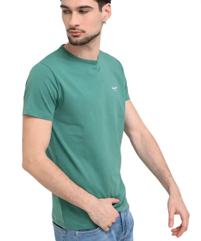 Pepe Jeans - Ανδρικό T-shirt Original Basic PM5010180-671 Πράσινο Ανοιχτό - 2XL 3