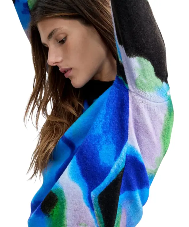 Desigual - Γυναικείο Πλεκτό Πουλóβερ M.C Lacroix 26WWJF03-5022 Μπλε 3
