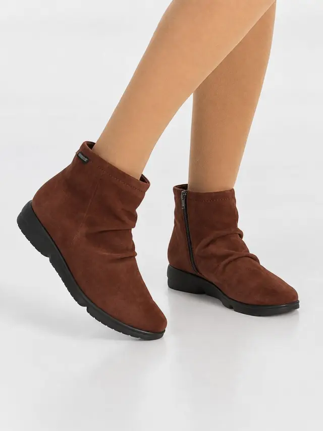 Mephisto Μποτάκια Γυναικείο δέρμα Nubuck Μπορντώ MEP/REZIA CHESTNUT - 42 2