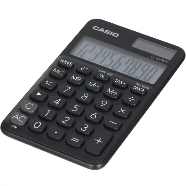 Αριθμομηχανή Dual 10 Ψηφίων LCD Display Casio SL-310UC-BK Μαύρη 2