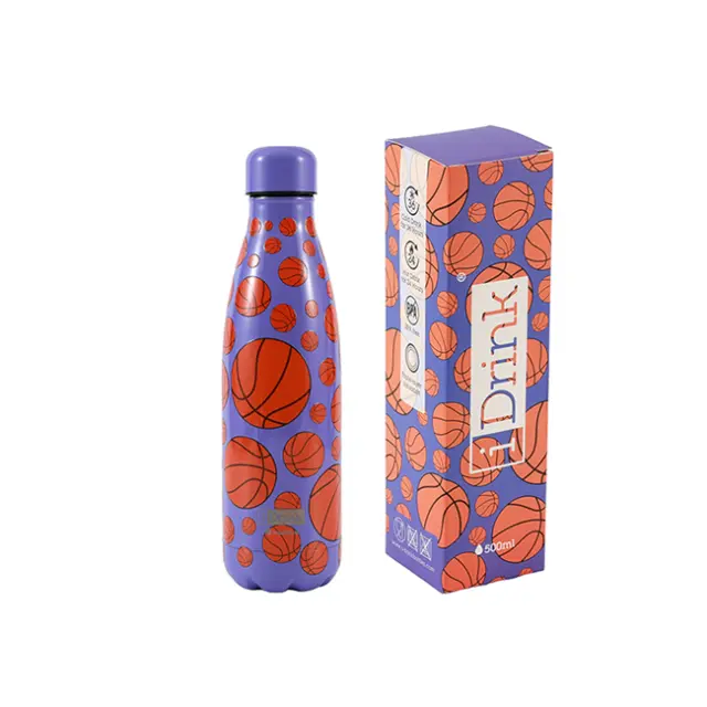 I-Total Θερμός Μπουκάλι Ανοξείδωτο 500ml Basketball (ID0460)
