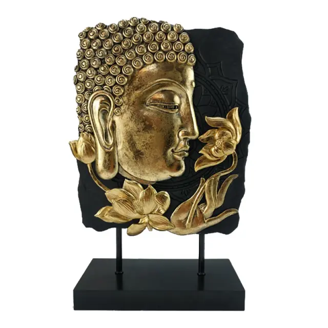 Διακοσμητικό Βούδας Χρυσό/Μαύρο Polyresin 22x8x35cm 3-70-693-0042