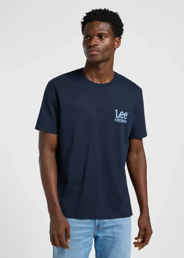 Lee - Ανδρικό T-shirt Subtle Logo Tee 112365456 Μπλε Ναυτικό - 2XL