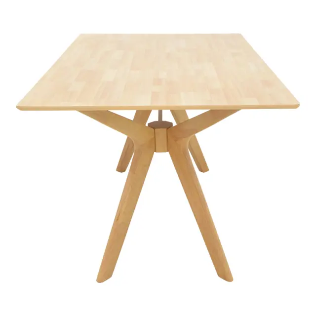Τραπέζι Raffles pakoworld rubberwood με mdf σε φυσική απόχρωση 150x90x76εκ 3