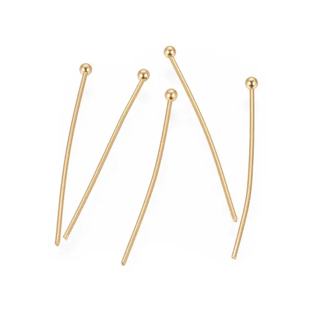 Γράνα Ball Pin Ανοξείδωτο Ατσάλι 304 Golden 30mm - 30τεμ