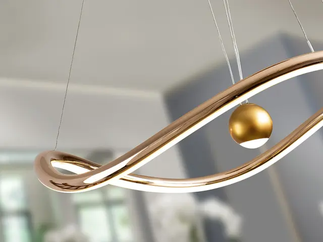 ROMINA Κρεμαστό Φωτιστικό LED Χρυσό Γυαλιστερό Ø78 cm Dimmable με Τηλεχειριστήριο 2