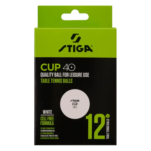 Μπαλάκια Πινγκ-Πονγκ Stiga Cup White 12τμχ-7318688038424