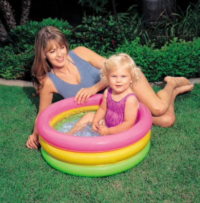 Intex Sunset Glow Baby Pool Η Μικρή Μου Πισίνα Για Το Ηλιοβασίλεμα - Τρία Δαχτυλίδια Προστασίας - Μαλακή Βάση - 61x22εκ. - 1-3Χρ. 2