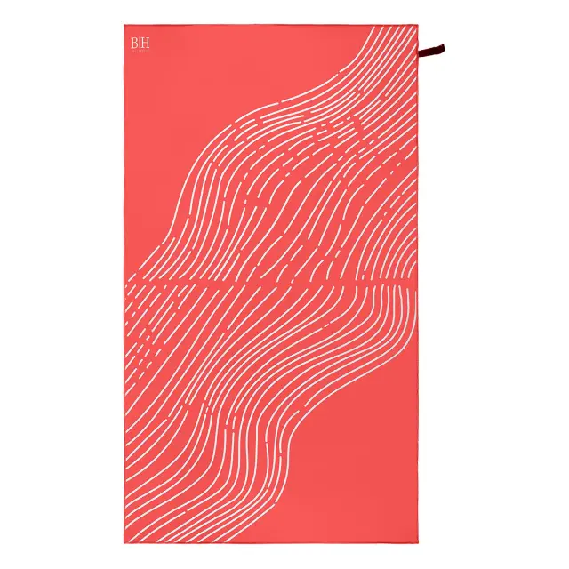 Beauty Home Πετσέτα θαλάσσης διπλής όψης Microfiber 200gsm Art 2292 90x160 Κοραλί
