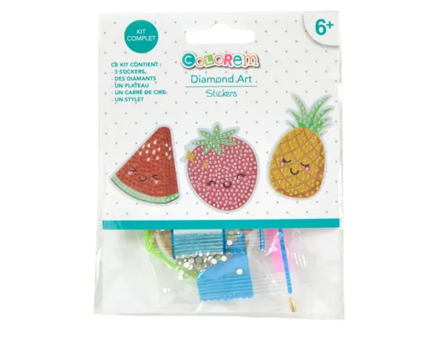 Παιδικό Σετ Χειροτεχνίας με διαμαντάκια Nice Fruit Colorem - Ηλικίες 6 ετών και άνω WPER224 2