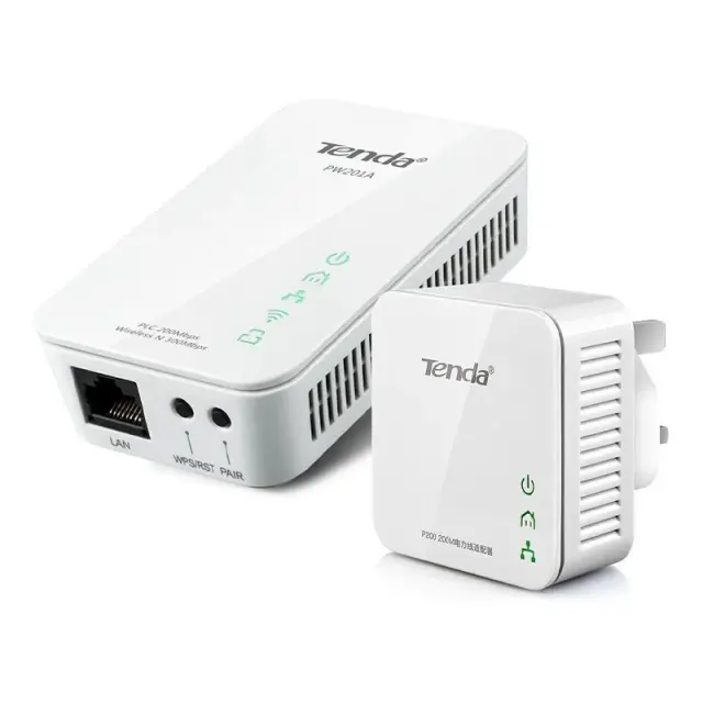 Tenda PW201A+P200 Powerline Διπλού Kit για Ασύρματη Σύνδεση Wi‑Fi 4 και Θύρα Ethernet