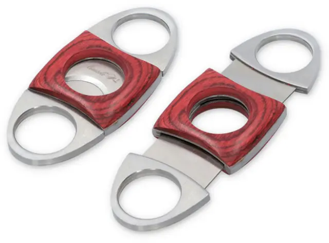 Κόφτης Πούρων Gentelo Cigar Cutter Metal με Ξύλινη Επένδυση 2-Blade - 9cm (8017)