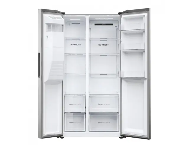 Ψυγείο Side by Side Haier SBS 90 Series 3 HSR3918EIMP Total No Frost, με Βρυσάκι Νερού, Συνολική Χωρητικότητα 515L, Ενεργειακή Κλάση E και Ύψος 177.5cm - Platinum Inox34004992 3