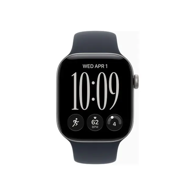 Apple Watch Series 12 GPS & Cellular 46mm Space Gray Aluminium Case with Navy Blue Sport Band M/L (MJG74MP/A)