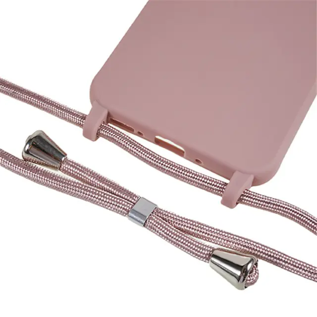 Slim Θήκη με Κορδόνι για τον Λαιμό για Samsung Galaxy A25- Sand Pink OEM 3