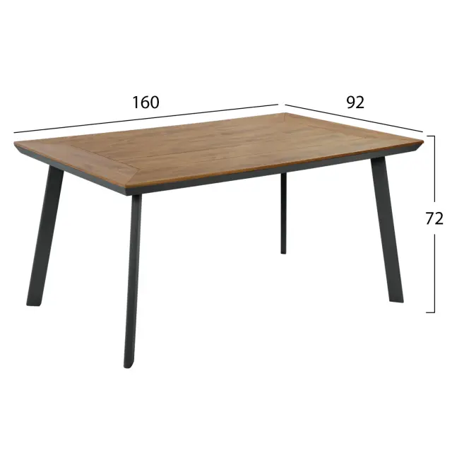 ΤΡΑΠΕΖΙ ΑΛΟΥΜΙΝΙΟΥ ΜΕ POLYWOOD FB95132.12 ΓΚΡΙ 160x92x72 2