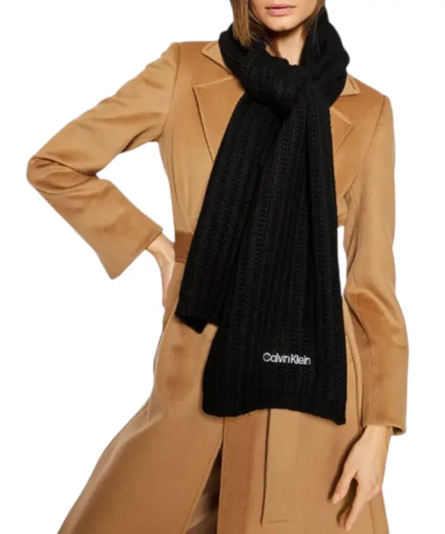 Calvin Klein - Γυναικείο Κασκόλ Oversized Knit Scarf 30X180 K60K608496-BAX Μαύρο 3