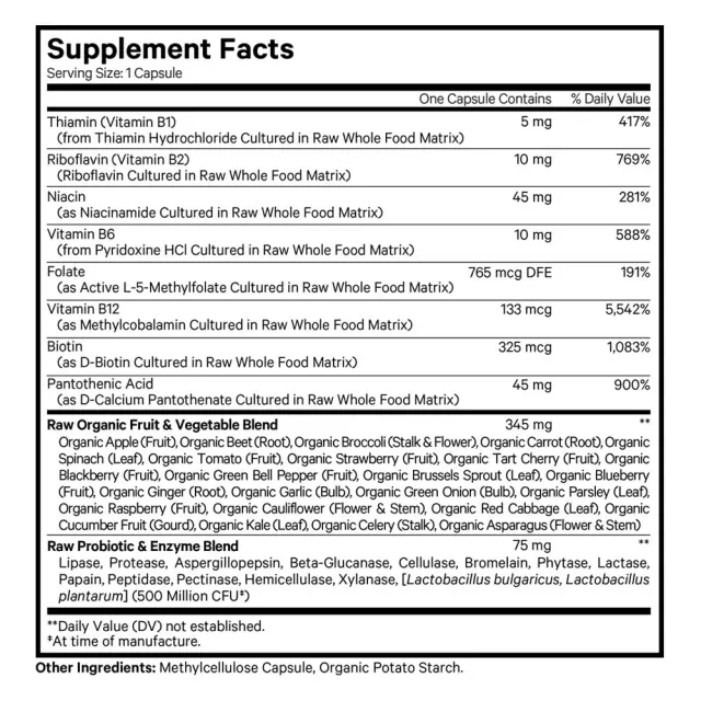 Codeage Raw Vitamin B-Complex 2