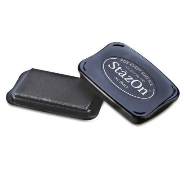 Ταμπόν Μελάνι Tsukineko Stazon 6x9.5cm - Jet Black