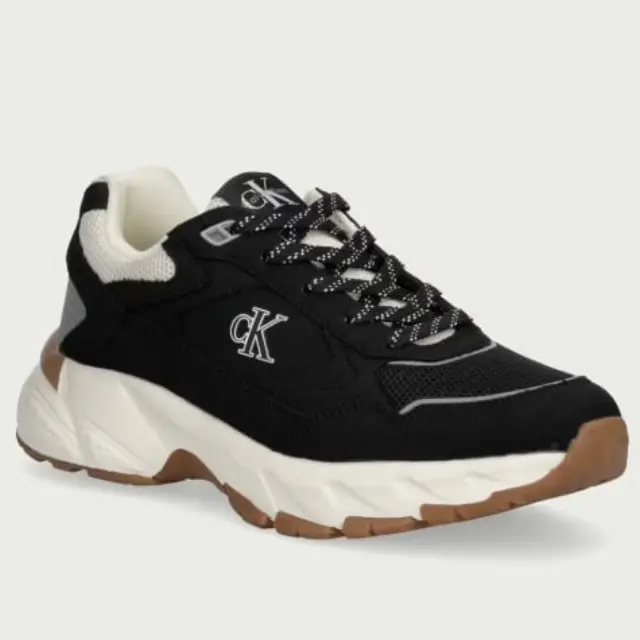 Εφηβικά Sneakers Calvin Klein Low Cut Lace Up V3X9-83485-1960999 Μαύρα Μαύρο - 35 2