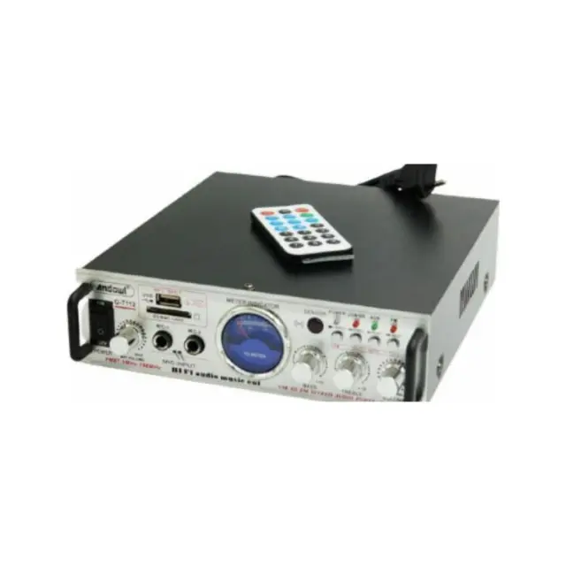 Andowl Ενισχυτής με λειτουργία Karaoke Q-T112 Mini σε Γκρι Χρώμα 3