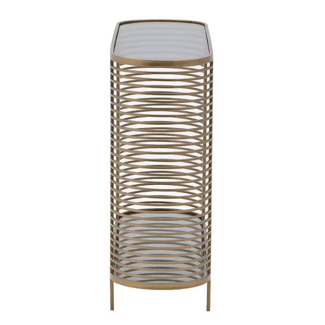 Κονσόλα Χρυσό/Μαύρο Μέταλλο/Γυαλί 106x30x80cm 3-50-954-0096 3