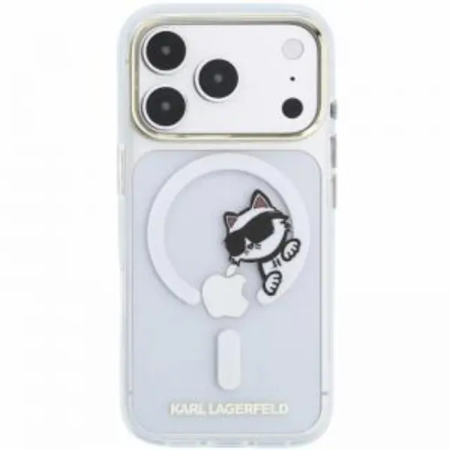Θήκη PC/TPU Karl Lagerfeld Apple iPhone 18 Pro Max/ 17 Pro Max Magsafe IML Peekaboo Print & Metal Frame Choupette Διάφανο N71814 3