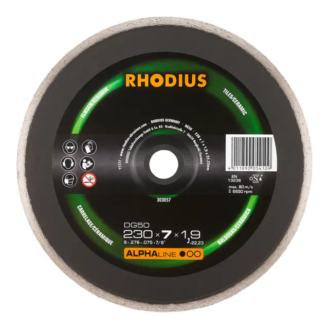 RHODIUS ΔΙΣΚΟΣ ΚΟΠΗΣ ΚΕΡΑΜΙΚΩΝ DG50 125mm