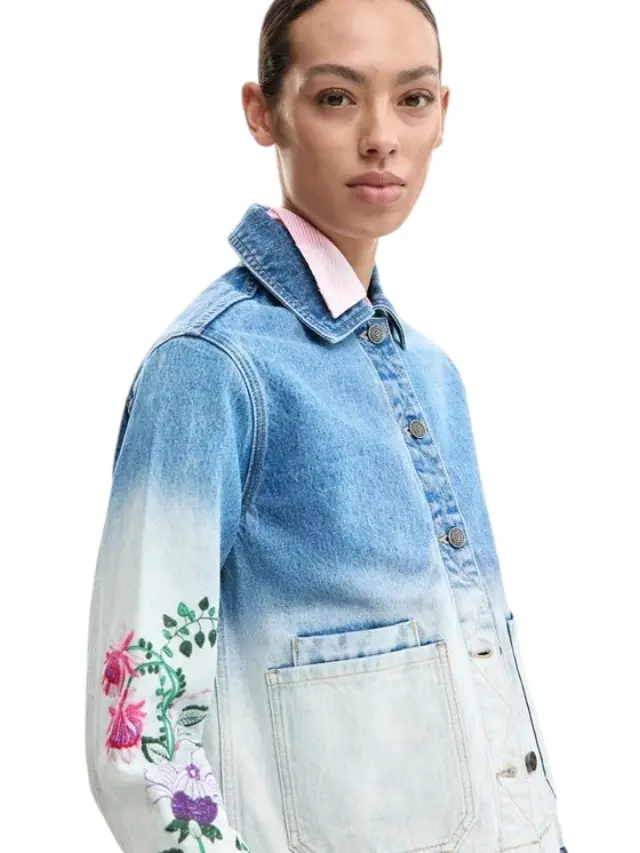 Desigual - Γυναικείο Τζιν Μπουφάν Dakota 26SWED16-5053 Μπλε 2
