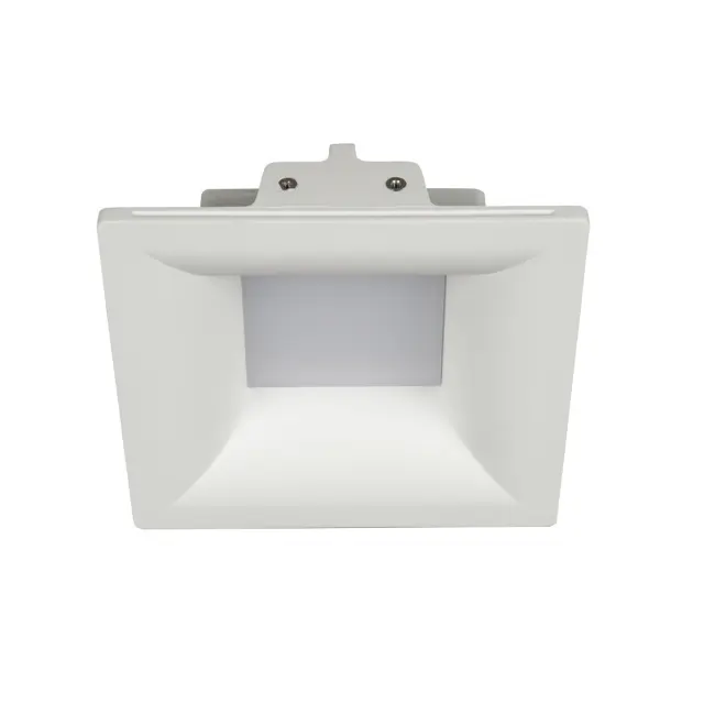 09032 Φωτιστικό οροφής γύψινο τετράγωνο LED 9W 3000K χωνευτό 22x22cm λευκό Άσπρο