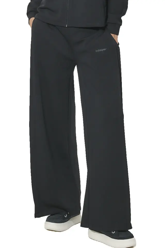 Body Action Modal Wide Leg Trousers Black 021634-01 - XL