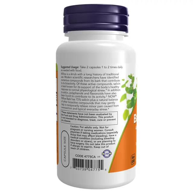 Now Foods Willow Bark Extract 400 mg 3