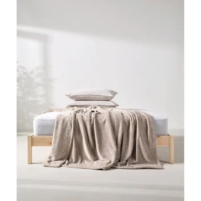 Κουβέρτα Fleece Μονή Kentia Monica 26 Beige 160x220