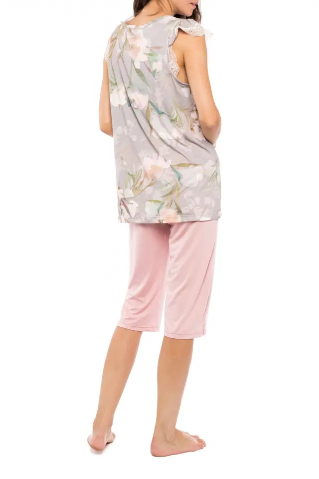 S1139 - Type - PYJAMA CAPRI GREY BLOSSOM - S 3